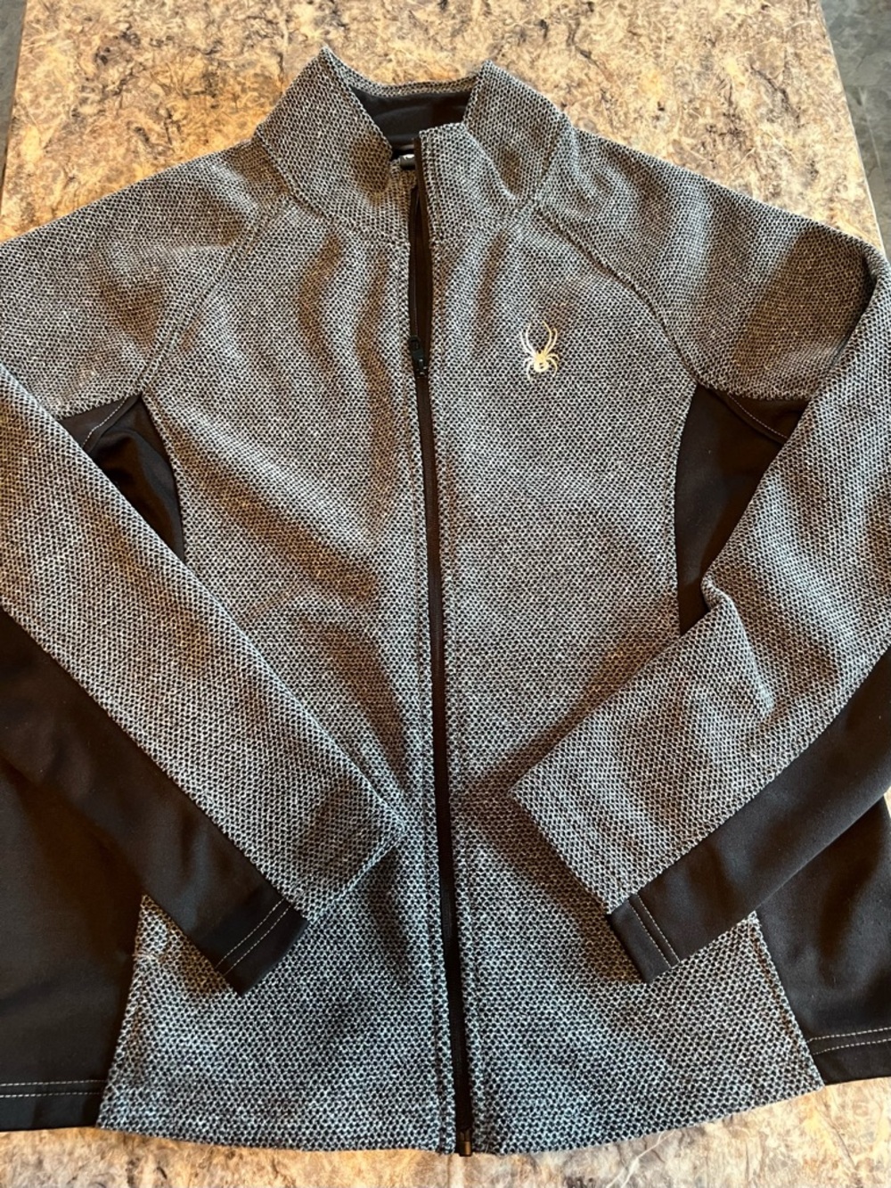 Spyder Full-Zip Jacket in Black and Gray